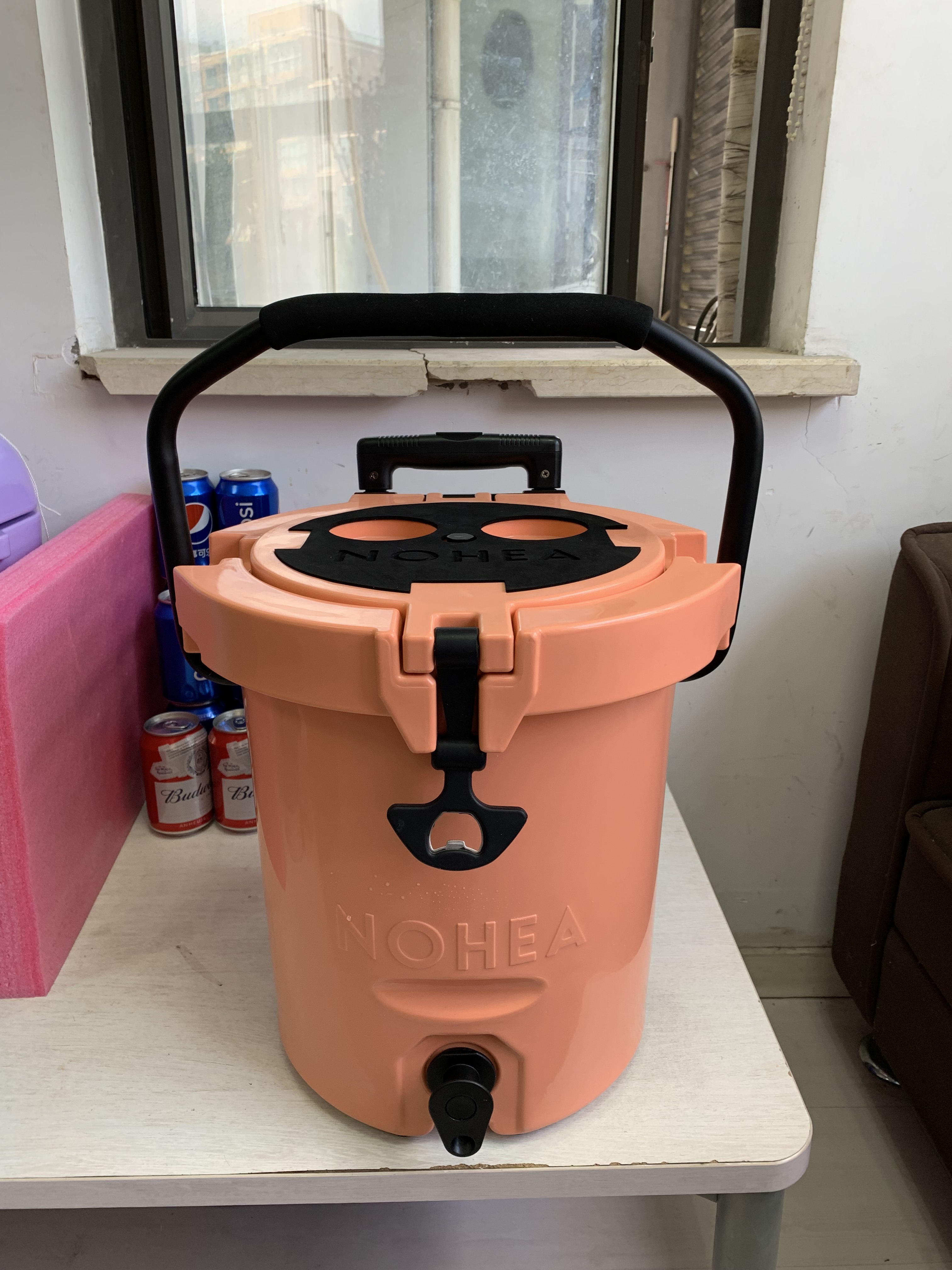 3gallon Rotomolded Round Cooler bucket colour peach pink